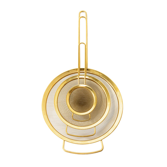 Sabrina Gold Strainer Set